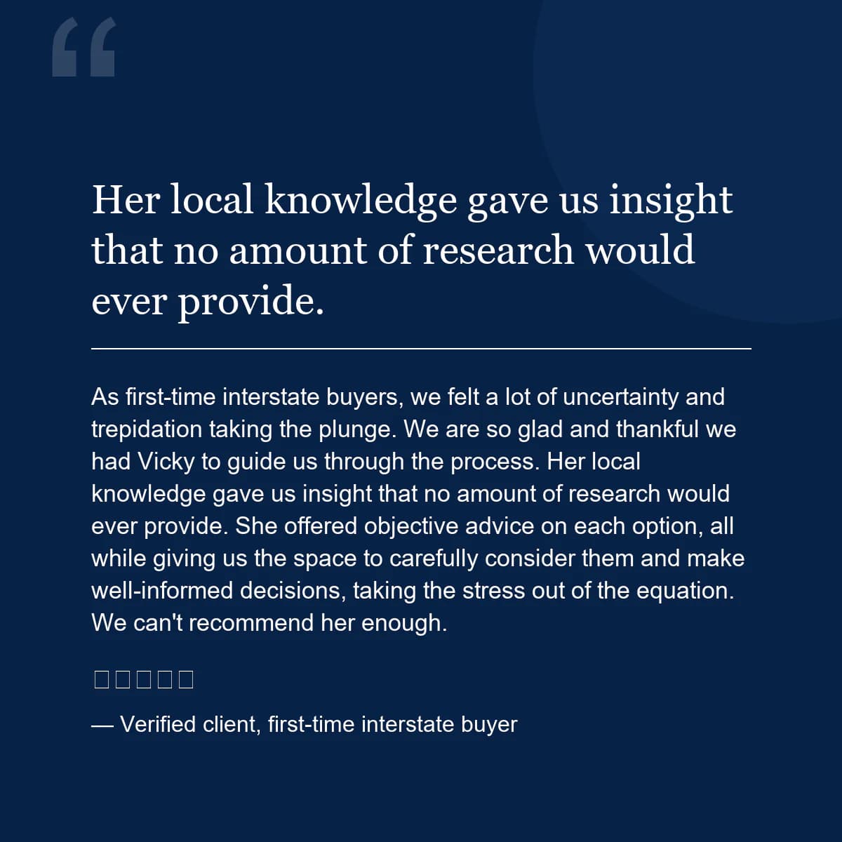 Client Testimonial
